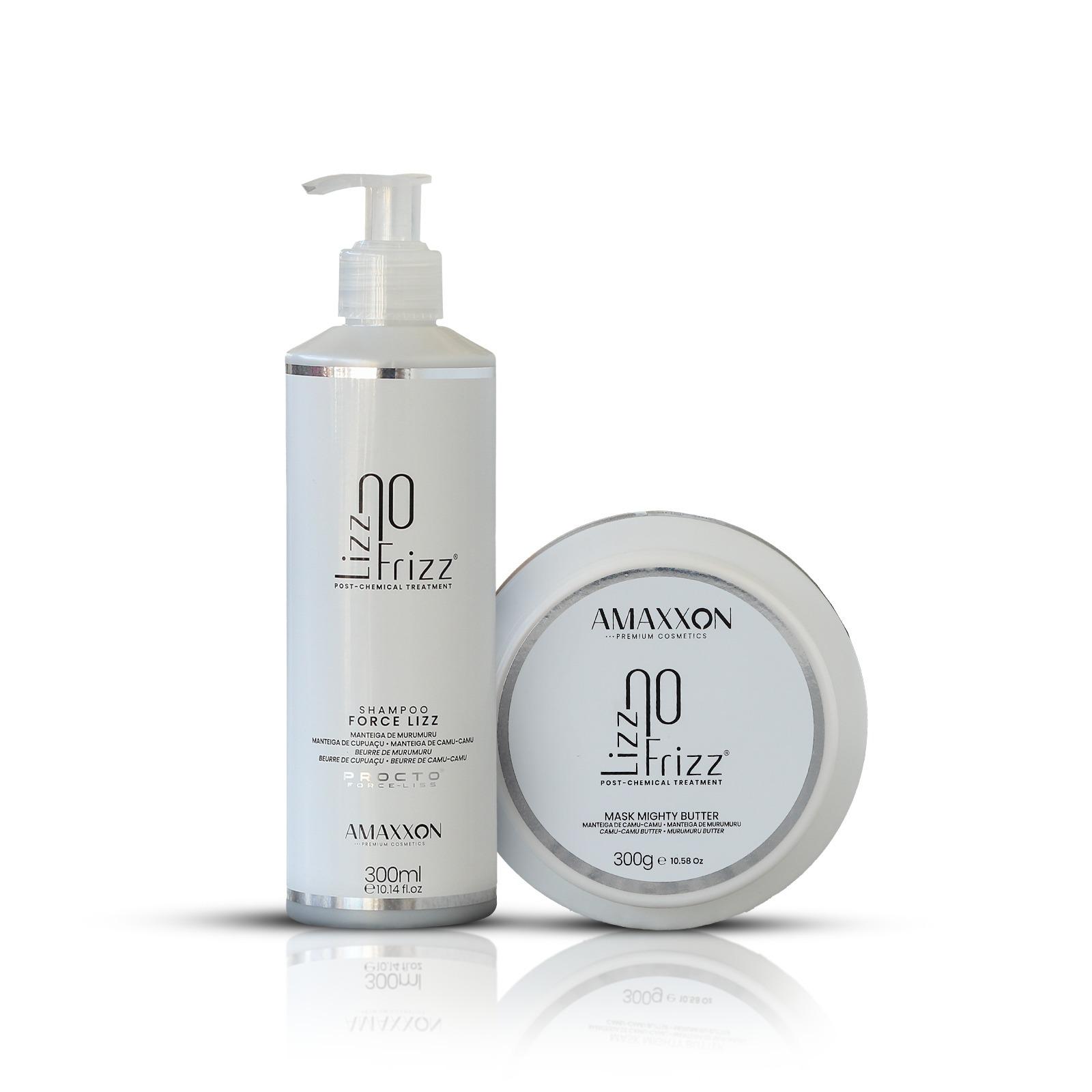 Duo Lizz No Frizz d'Amaxxon : shampooing Force Lizz et masque Mighty Butter